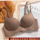 俏曼芬（Qiaomanfen）聚攏內(nèi)衣女小胸?zé)o痕顯大上托一片式收副乳防下垂文胸平胸專用胸罩 咖啡色（單件） M 34/75(AB通杯厚約1.5CM)