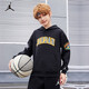 Jordan耐克AJ兒童童裝連帽衛(wèi)衣秋季男童女童上衣 正黑色 155/76(XL) 