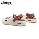 Jeep吉普涼鞋男夏季新款潮流時(shí)尚防滑防臭溯溪鞋男外穿戶(hù)外情侶拖鞋女 米黃色 摩登時(shí)尚 38-39 標準運動(dòng)鞋碼