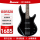 IBANEZ依班娜電貝斯GSR200/GSR320/280QA初學(xué)入門(mén)電貝司被動(dòng)四五弦bass GSR320-BK 夜黑色