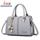 袋鼠（KANGAROO）手提包包2025潮單肩斜挎包時(shí)尚百搭中年女士大容量媽媽包女包 淺灰色
