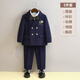 溫格奧兒童西裝男童禮服婚禮花童西服套裝小主持人服裝鋼琴演出服表演服 藏青五件套（配襯衫） 110cm建議體重30-37斤