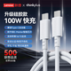 ThinkPlus聯(lián)想充電線(xiàn)雙頭type-c適iPhone16/15promax/iPad/Mac電腦華為小米安卓蘋(píng)果快充100W數據線(xiàn)1m白