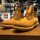威登羊冬季工裝高幫馬丁靴男靴透氣保暖大黃靴情侶棉鞋大碼10061 10061麥黃色加絨款【頭層牛皮】 45