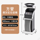 Naliya不銹鋼酒店垃圾桶大堂商用電梯口煙灰缸商場大廳走廊立式煙灰桶 方管 砂鋼銀大理石盆升級加厚 15L