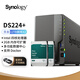 群暉（Synology） DS224+NAS配2塊12TB群暉HAT3310硬盤套裝 數(shù)據(jù)備份一體機(jī)