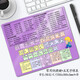 朋訊（PENGXUN） 五筆字根表鼠標墊口訣鍵盤(pán)圖字型助記圖學(xué)打五筆字根表圖高清五筆鼠標墊辦公電腦墊 紫色【字根表+快捷鍵】