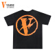 VLONE【美版】t恤男 联名大V短袖潮牌2024夏季新款宽松半袖打底衫男装 藤原浩联名款 L（尺码偏大175斤以内）