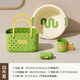 軍訓(xùn)必備學(xué)生洗漱用品套裝學(xué)生宿舍洗漱套裝水桶提桶洗澡桶高中生 宿舍生活四件套【綠色-小號臉盆】