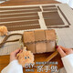 鷹姿手工編織diy材料包包手縫餅干枕頭包自制作手提斜挎包送女友 巧克力色材料包 無(wú)掛件