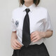 叕二叕 黑色制服領(lǐng)帶女學(xué)生學(xué)院風(fēng)韓版男生拉鏈?zhǔn)矫獯蚨炭铑I(lǐng)帶 啞黑款8cm