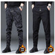 御魂春秋褲子男高彈力工裝褲休閑褲男修身配馬丁靴束腳褲男小腳潮流 2件裝(灰色加絨款+黑色加絨款) XL 【建議體重125-140斤】