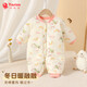 纖絲鳥（TINSINO）嬰兒衣服冬季寶寶哈衣夾棉保暖新生兒衣服滿月周歲哈衣爬服