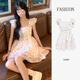 億梵莎（YIFANSHA）法式蝴蝶結(jié)碎花連衣裙夏天女2024年新款韓系氣質(zhì)甜美吊帶公主短裙 碎花裙 均碼 （可備注碼數(shù)）