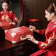 小吉丁結婚陪嫁箱嫁妝箱彩禮箱紅色皮箱20萬(wàn)禮金手提密碼箱結婚用行李箱 12寸+30個(gè)錢(qián)套