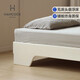 涵客家居全實(shí)木床無(wú)床頭雙人床樺木現代簡(jiǎn)約白色奶油風(fēng)懸浮主臥1.8m主臥床 樺木奶油白色 1800*2000mm