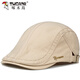 啄木鳥(niǎo)春夏季新款水洗帽子做舊棉布貝雷帽秋冬帽戶(hù)外帽男透氣遮陽(yáng)帽子 米黃色 均碼（56-59cm）可調節大小