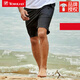 探路者（TOREAD） 短褲男士休閑褲速干褲夏戶(hù)外運動(dòng)休閑輕薄吸汗五分褲 男-黑色 （） M