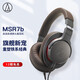 鐵三角 MSR7b 高保真便攜頭戴式有線耳機 HiRes/高解析 音樂耳機 HIFI耳機 灰色