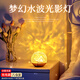 芮八水波紋氛圍燈臥室床頭動態(tài)星空小夜燈七夕生日禮物送女朋友情趣 球形RGB水波紋氛圍燈-充電款