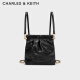 CHARLES&KEITH24春季迷你流浪包单肩斜挎包包女包双肩包女士CK2-60782390 Black