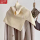 茵向披肩女秋冬季外搭保暖套頭圍脖高領(lǐng)針織搭肩韓版洋氣開(kāi)叉圍巾斗篷