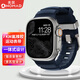 NOMAD 蘋果iwatch表帶  手表適用AppleWatch5/6/7/8/9Ultra/Ultra2運(yùn)動氟橡膠硅膠 深海藍(lán)鈦合金表扣款【42/44/45/49mm】