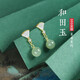 妖嬈貓S925純銀和田玉耳環(huán)女新款耳釘生日禮物送女生實(shí)用送女朋友禮品