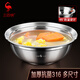三四鋼不銹鋼碗316食品級面碗大號湯盆成人吃飯洗菜盆調(diào)料家用碗盤餐具 20cm加厚款[抗菌316]可用電磁爐