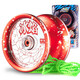 奧迪雙鉆 悠悠球溜溜球火力少年王冰焰S炫光指尖yoyoKK軸承男孩玩具禮物 高端金屬球-冰焰紅