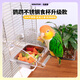 BIRDSTORY防濺鸚鵡喂食器鳥食盒喂鳥器飲水器食罐食槽多功能鳥用不銹鋼食盒 【防撒大號(hào)】約15.2*19*12CM