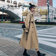 韓璐嬌（hanlujiao）卡其色風(fēng)衣女中長(zhǎng)款2024春秋新款女裝韓版寬松氣質(zhì)英倫風(fēng)休閑外套 卡其色 M（建議110-120斤）