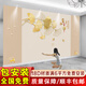 電視背景墻壁紙簡約輕奢素雅銀杏葉墻紙客廳沙發(fā)臥室壁布墻布壁畫 18D超浮雕真絲布/平方