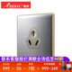 壁虎（BIHU）壁虎86型LED隨意點(diǎn)單控雙控墻壁開關(guān)家用不銹鋼墻壁開關(guān)插座套餐 16A空調(diào)插