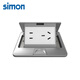 西蒙（SIMON）D3系列地插 五孔三孔不銹鋼銀色全銅香檳金防水彈起式地插 不銹鋼銀色五孔地插