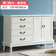 【新品整裝送貨上門(mén)】歐佳頓 實(shí)木斗柜五斗柜帶門(mén)儲物柜臥室收納柜多功能五斗櫥客廳美式抽屜柜 兩門(mén)四斗象牙白120*40*80cm 整裝