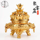 錦呈祥貼金銅聚寶盆擺件招財納福轉(zhuǎn)運工藝品擺放客廳辦公室玄關(guān)送朋友 高度（元寶款）25cm