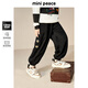 MiniPeace太平鳥(niǎo)童裝冬男童針織長(cháng)褲FAGHE4C49 黑色 130cm