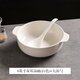 川島屋雙耳湯碗家用新款高顏值陶瓷酸菜魚(yú)大碗泡面碗大號(hào)湯盆 8英寸雙耳湯碗(白色)+大湯勺