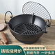 糜嵐戶外露營鑄鐵燒烤爐圍爐煮茶家用庭院便攜多功能圓形木炭碳烤火爐 26cm