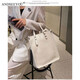 ANDSEEYOU品牌 手提包女 時(shí)尚公文包通勤手提斜挎包復古單肩包 真皮托特包 白色