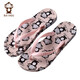 BAIHOU白猴人字拖男女戶(hù)外穿卡通印花情侶防滑夾腳涼拖鞋 R-16淺粉34-35