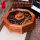 貢福紅木果盤(pán)高檔零食盤(pán)實(shí)木質(zhì)干果收納盒中式干果盤(pán)分格家用糖果盒 緬甸花梨木八角西番蓮果盤(pán)