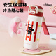 象普（SHINPUR）兒童316不銹鋼可愛(ài)保溫杯小學(xué)生便攜水杯上學(xué)專(zhuān)用帶提繩保溫水杯 平安喵450ml【一蓋雙飲】