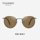 緣目（YUANMU） 劉仁娜同款偏光太陽(yáng)鏡女2022年新款防紫外線(xiàn)墨鏡男開(kāi)車(chē)韓版潮小臉ins網(wǎng)紅眼鏡 槍框-咖啡片