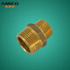 埃美柯接頭黃銅加厚水管配件45度90度內外絲彎頭正三通內外絲活接對絲外絲大小頭補芯螺紋接國標6分1寸 DN25*DN20=1寸轉6分外絲大小頭