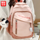 鉑吶苓雙肩包女學(xué)生小號背包春游徒步登山包休閑旅行小背包輕便兒童書(shū)包 MINI書(shū)包【粉色+掛件】