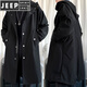 JEEP SPIRIT春季風(fēng)衣男中長(cháng)款大碼外套潮流休閑大衣連帽美式男生薄款工裝 黑色174 春秋款 L 【120-150斤】