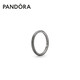 潘多拉（PANDORA）[女神節禮物]率性年輪戒指銀黑色細圈疊戴情侶款