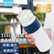 Diller吸管保溫杯316L不銹鋼女士高顏值大容量產(chǎn)婦躺著喝水專(zhuān)用雙飲杯子 白色-650ML【免費(fèi)刻字+貼紙】
